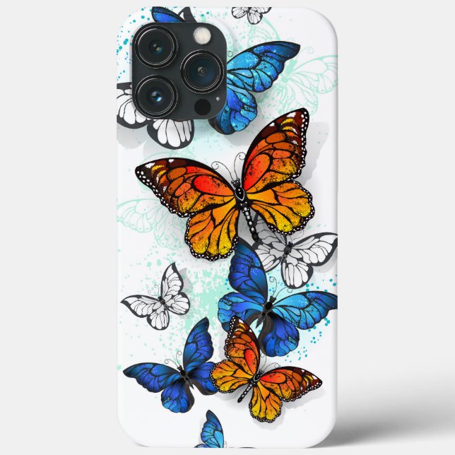 Coques Case-Mate iPhone Papillons volants Morpho et Monarch (Verso)