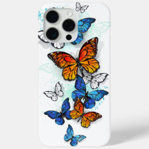 Coque iPhone 15 Pro Max Papillons volants Morpho et Monarch