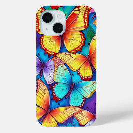 Coque Pour iPhone 15 Papillons volants sauvages
