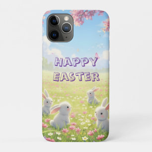 Case-Mate iPhone Case Pâques Lavande Mignon Lapin Blanc Floral Printemps