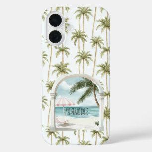Coques iPhone 16 Paradis océanique aux palmiers