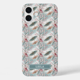 Coques iPhone 16 Plus Parapluie Japonais Sakura Motif Monogrammé