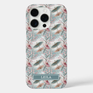Coques iPhone 16 Pro Parapluie Japonais Sakura Motif Monogrammé