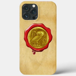Case-Mate iPhone CASE PARC DE SCEAU ROUGE ANTIQUE OWL OR JAUNE