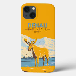 Case-Mate iPhone Case Parc national du Denali Alaska Moose Vintage