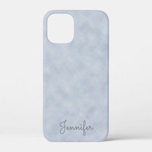 Case-Mate iPhone Case Parchemin Bleu-Gris Élégant avec Nom
