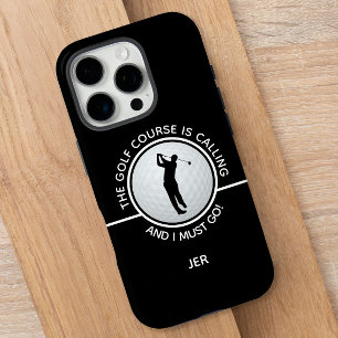 Coques iPhone 16 Pro Parcours de golf Devis Mens Funny Golfer Cadeau No