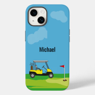 Coque Pour iPhone 14 Parcours de golf Panier de golf Carton personnalis