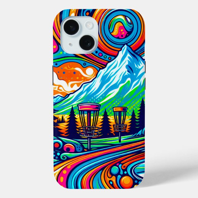 Coques Case-Mate iPhone Parcours de golf Psychedelic Disk (Verso)