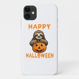 Case-Mate iPhone Case Paresseux mignon drôle tenant une citrouille