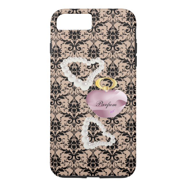 Coques Case-Mate iPhone Parfum & Perles Taupe Damask iPhone7PlusCoque dur (Dos)