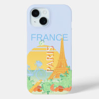 Paris, France, Art du voyage, Preppy, Pastel, Bleu
