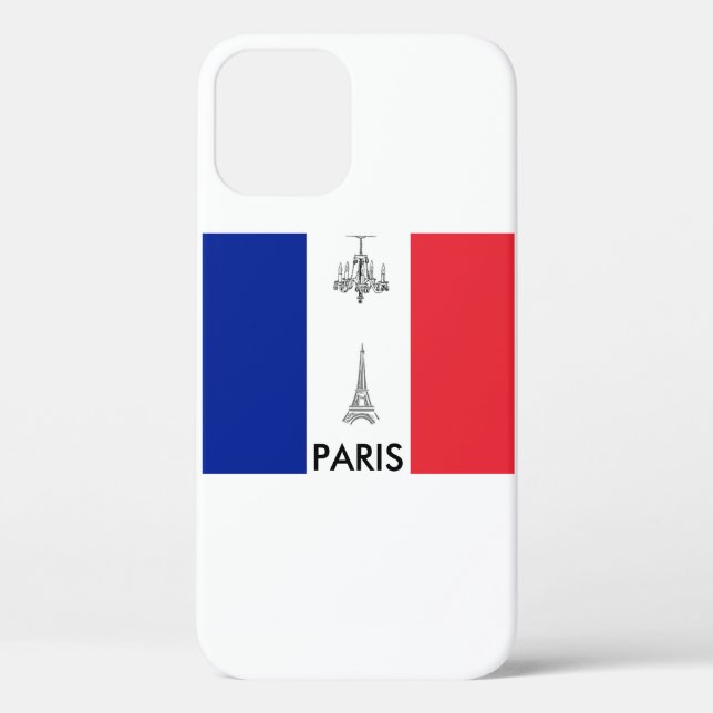 Coques Case-Mate iPhone Paris Theme Eiffel Tower French Flag (Verso)