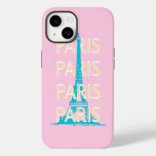 Coque Pour iPhone 14 Paris Travel Art, Travel Art, Preppy, Rose