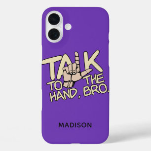 Coques iPhone 16 Plus Parler au nom personnalisé main