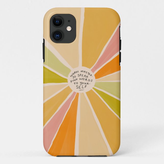 Coques Case-Mate iPhone Parler des mots semblables - Inspirationnel positi (Dos)