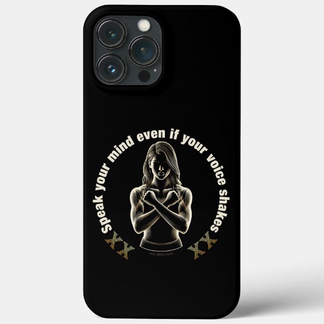 Coques Case-Mate iPhone Parlez votre esprit même si votre voix tremble ! (Verso)