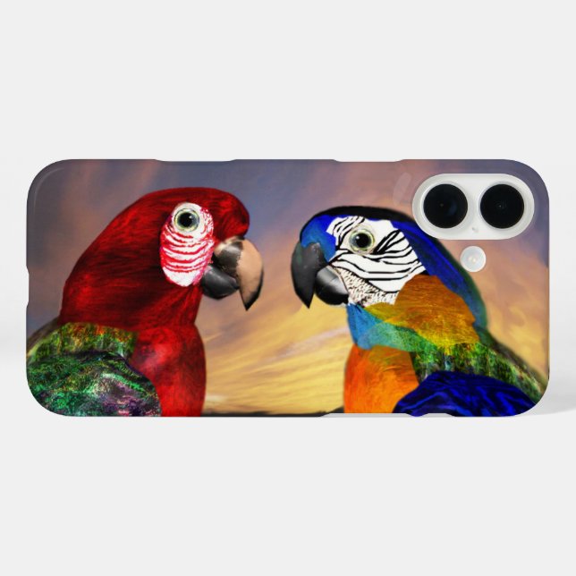 COQUES Case-Mate iPhone PARROS HYPER /ARA ROUGE ET BLEU (Verso (horizontal))
