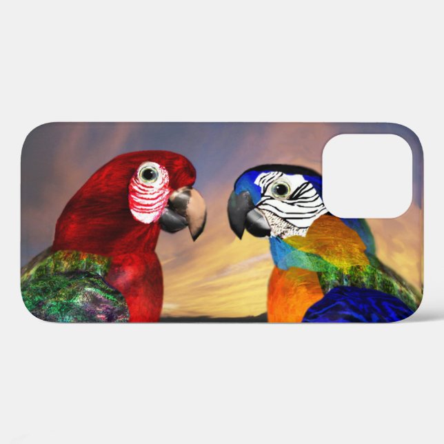 COQUES Case-Mate iPhone PARROS HYPER /ARA ROUGE ET BLEU (Verso (horizontal))
