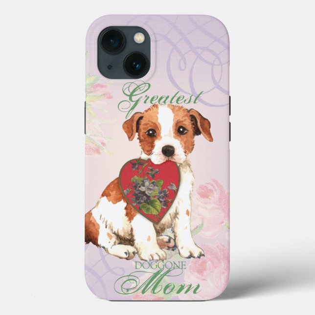 Coques Case-Mate iPhone Parson Russell Terrier Heart Mom (Verso)