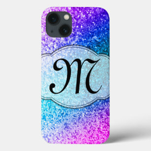 Etui iPhone 13 Parties scintillant à bille fille rose violet Coqu