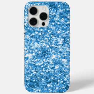 Coque iPhone 15 Pro Max Parties scintillant Aqua Blue Jewel