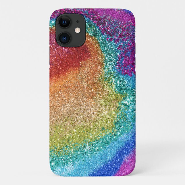Coques Case-Mate iPhone Parties scintillant arc-en-ciel éclatante (Dos)