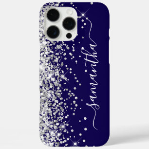 Coques iPhone 16 Pro Max Parties scintillant argent Black Girl Signature