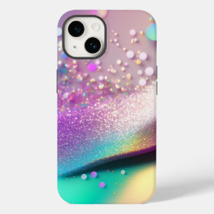 Coque Pour iPhone 14 Parties scintillant Argent Holographique iPhone Ma