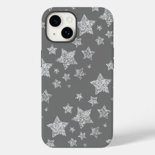 Coque Pour iPhone 14 Parties scintillant argent scintille Étoiles motif