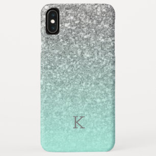 Case-Mate iPhone Case Parties scintillant argentée bleu turquoise ombre