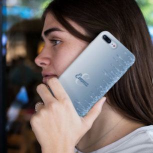 Coque Pour Pour iPhone 14 Pro Max Parties scintillant bleu moderne éclaboussures Nom