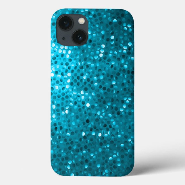 Coques Case-Mate iPhone Parties scintillant bleu turquoise et étincelles I (Verso)