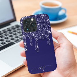 Case-Mate iPhone Case Parties scintillant bleue marine moderne élégant
