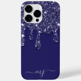 Coque Pour Pour iPhone 14 Pro Max Parties scintillant bleue marine moderne élégant