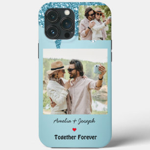 Case-Mate iPhone Case Parties scintillant Bleue Moderne Personnalisé Amo