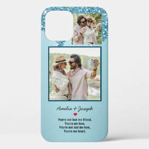 Case-Mate iPhone Case Parties scintillant Bleue Moderne Personnalisé Amo