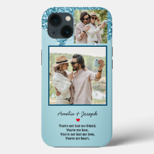 Case-Mate iPhone Case Parties scintillant Bleue Moderne Personnalisé Amo