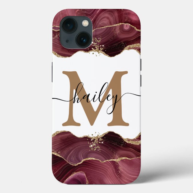 Coques Case-Mate iPhone parties scintillant bordeaux marbre Coque-Mate coq (Verso)