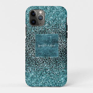 Case-Mate iPhone Case Parties scintillant de Empreinte de léopard bleu 