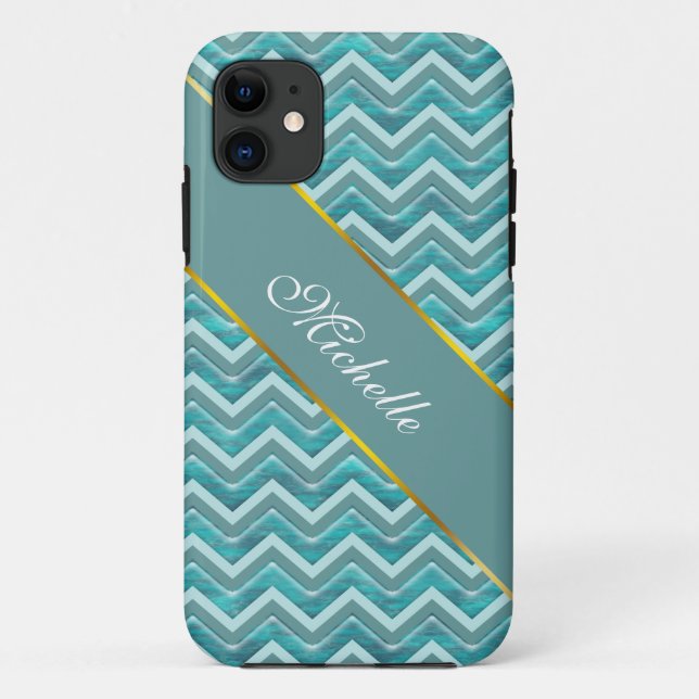 Coques Case-Mate iPhone Parties scintillant d'eau Chevron Motif (Dos)