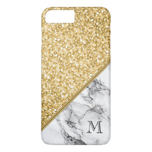Case-Mate iPhone Case Parties scintillant d'or Monogramme moderne Marbre