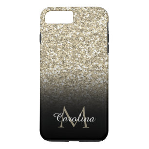 Case-Mate iPhone Case Parties scintillant d'or, Noir, Personnalisé