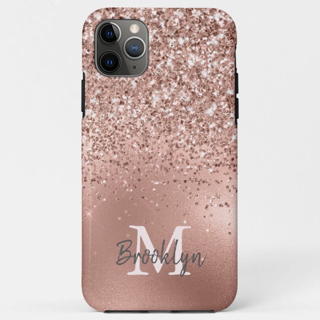 Coques Case-Mate iPhone Parties scintillant d'or rose moderne Confetti Mon (Dos)