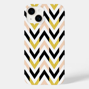 Coque Pour iPhone 14 Parties scintillant Faux géométrique Chevron Motif
