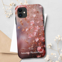 Case-Mate iPhone Case Parties scintillant florale rose rose rose vierge