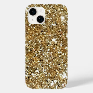 Coque Pour iPhone 14 Parties scintillant Gold Glam Éclats métalliques