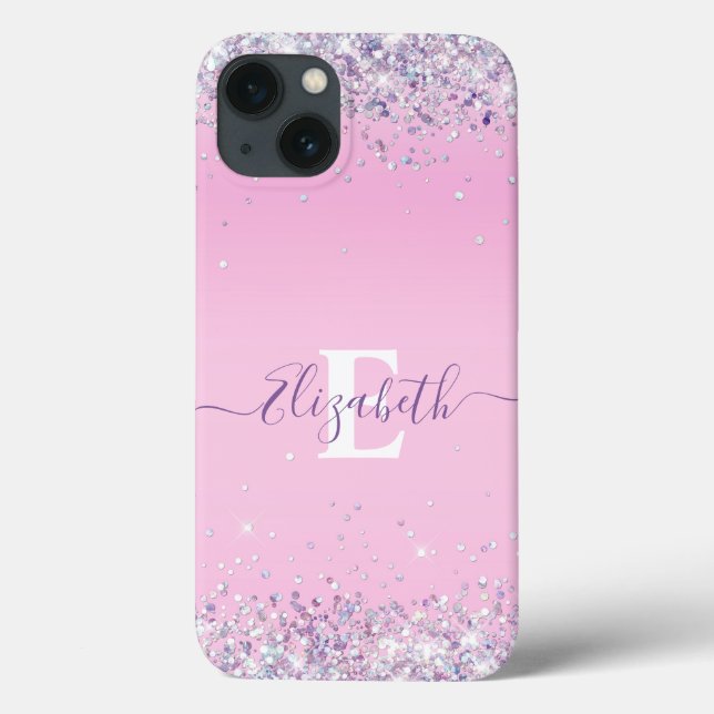 Coques Case-Mate iPhone Parties scintillant Holographique rose Chic (Verso)
