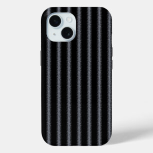 Coque Pour iPhone 15 Parties scintillant moderne Black & Silver