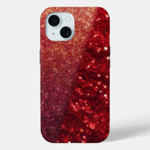 Coque Pour iPhone 15 Parties scintillant moderne Red Sparkle Téléphone 